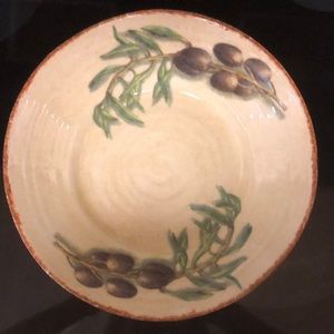 WILLIAMS-SONOMA JARDIN POTAGER PASTA/SALAD BOWL MADE IN ITALY 9 3/4” x 2 1/4”